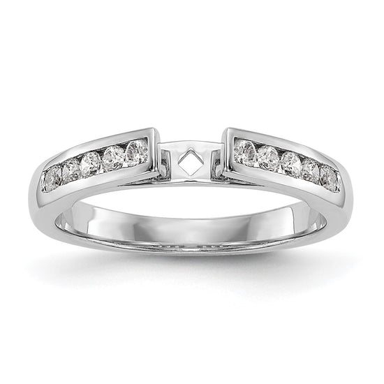 14k White Gold 1/5 carat Lab Grown Diamond VS/SI+ G+ Semi-Mount Pet Set Engagement Ring