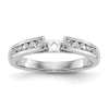 14k White Gold 1/5 carat Lab Grown Diamond VS/SI+ G+ Semi-Mount Pet Set Engagement Ring