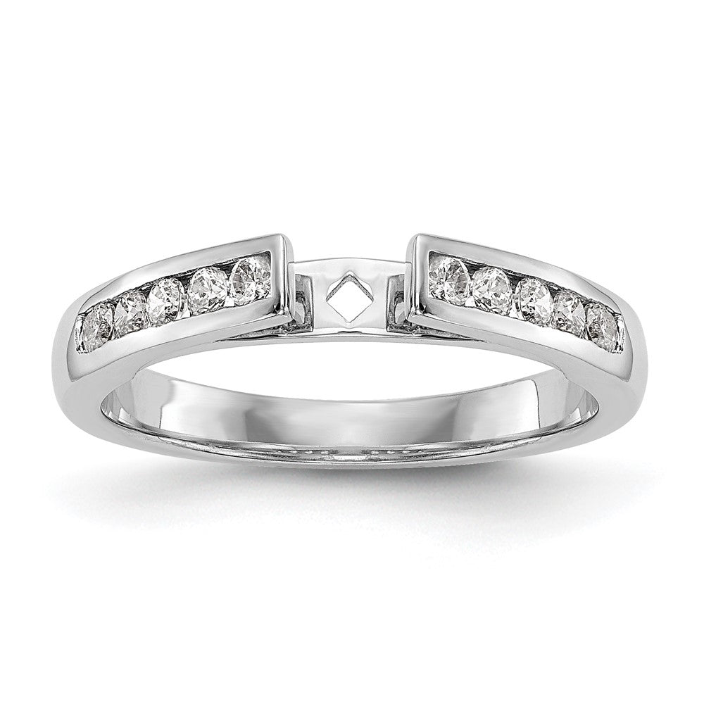 14k White Gold 1/5 carat Lab Grown Diamond VS/SI+ G+ Semi-Mount Pet Set Engagement Ring