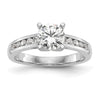 14k White Gold 1/5 carat Lab Grown Diamond VS/SI+ G+ Semi-Mount Pet Set Engagement Ring