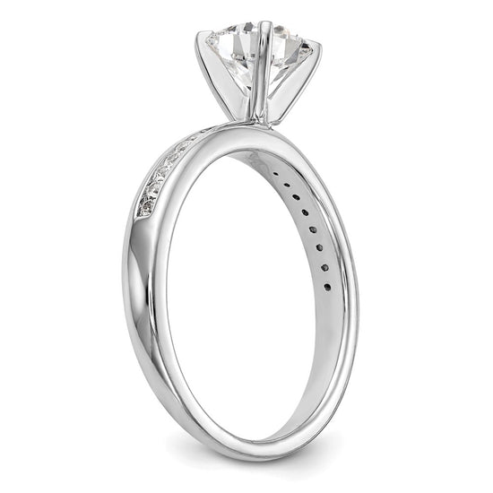 Peg Set Diamond Semi-mount Engagement Rings