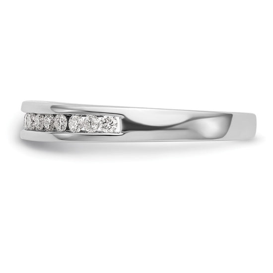 14k White Gold 1/3 carat Channel-set Diamond Complete Wedding Band