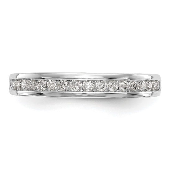 14k White Gold 1/3 carat Channel-set Diamond Complete Wedding Band