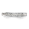 14k White Gold 1/3 carat Channel-set Diamond Complete Wedding Band
