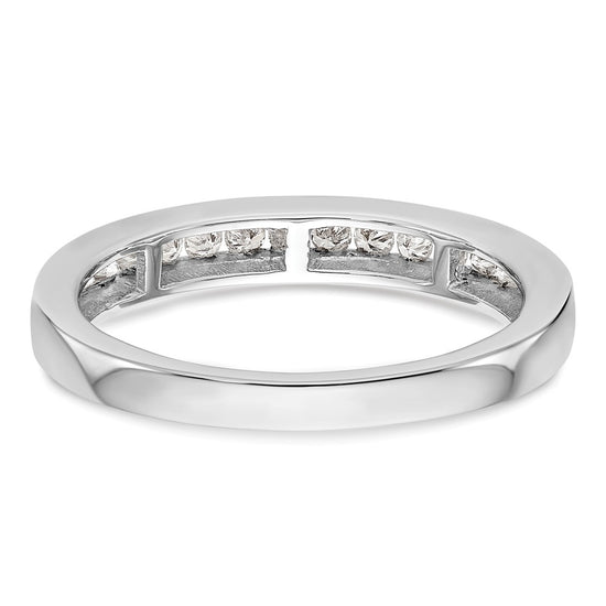 14k White Gold 1/3 carat Channel-set Diamond Complete Wedding Band