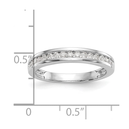 14k White Gold 1/3 carat Channel-set Diamond Complete Wedding Band