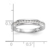 14k White Gold 1/3 carat Channel-set Diamond Complete Wedding Band