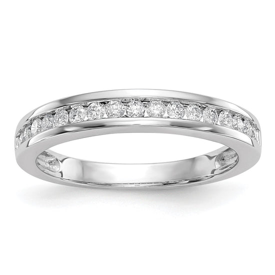 14k White Gold 1/3 carat Channel-set Diamond Complete Wedding Band