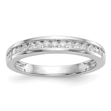 14k White Gold 1/3 carat Channel-set Diamond Complete Wedding Band