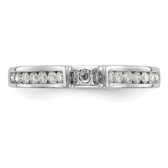 Peg Set Diamond Semi-mount Engagement Rings