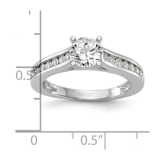 Peg Set Diamond Semi-mount Engagement Rings