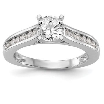 Peg Set Diamond Semi-mount Engagement Rings
