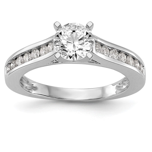 Peg Set Diamond Semi-mount Engagement Rings