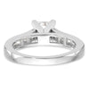 Peg Set Diamond Semi-mount Engagement Rings