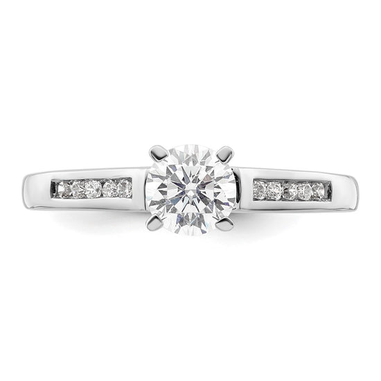 Peg Set Diamond Semi-mount Engagement Rings