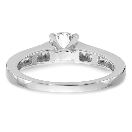 Peg Set Diamond Semi-mount Engagement Rings