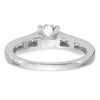 Peg Set Diamond Semi-mount Engagement Rings