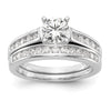 Peg Set Diamond Semi-mount Engagement Rings