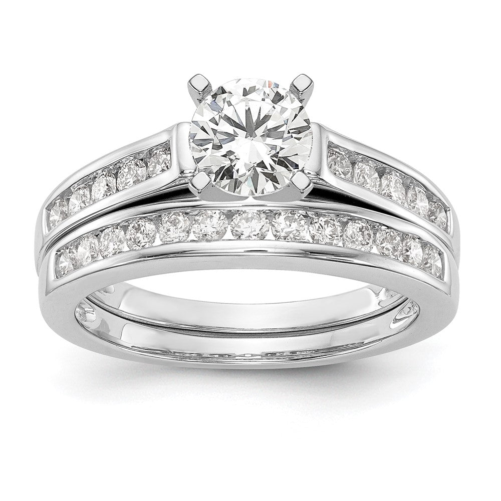 Peg Set Diamond Semi-mount Engagement Rings