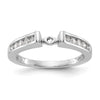 Peg Set Diamond Semi-mount Engagement Rings