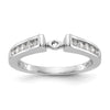Peg Set Diamond Semi-mount Engagement Rings