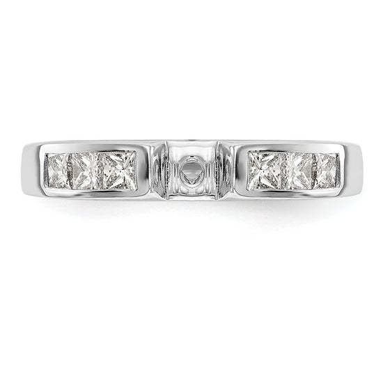 Peg Set Diamond Semi-mount Engagement Rings
