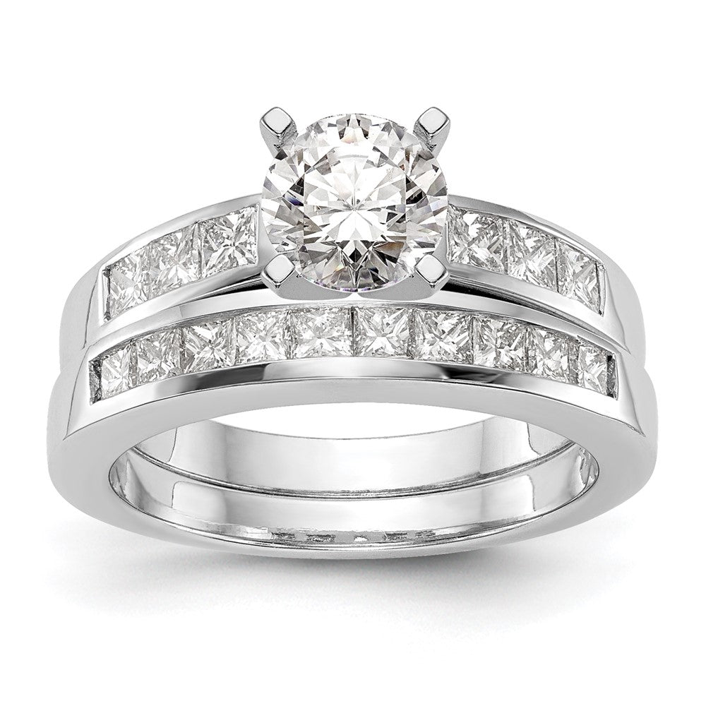 Peg Set Diamond Semi-mount Engagement Rings