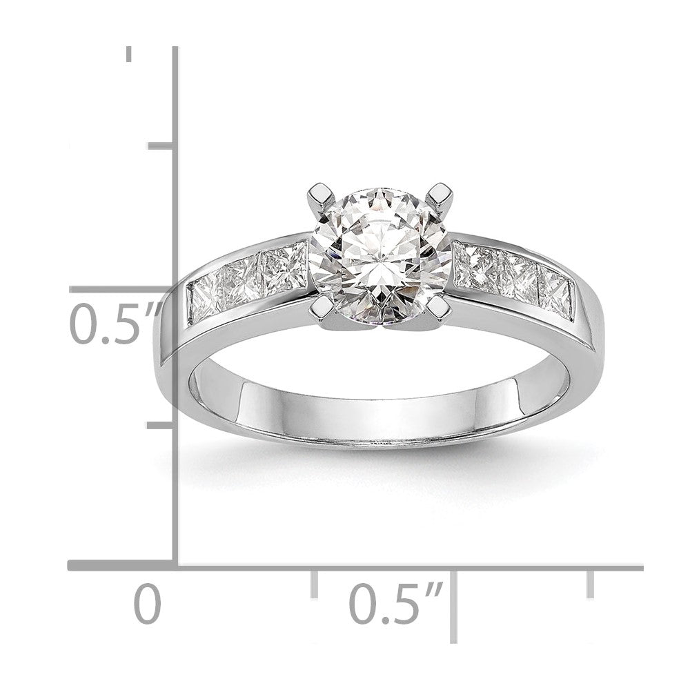 Peg Set Diamond Semi-mount Engagement Rings