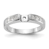 Peg Set Diamond Semi-mount Engagement Rings