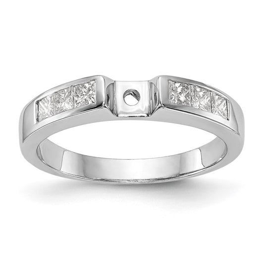 Peg Set Diamond Semi-mount Engagement Rings