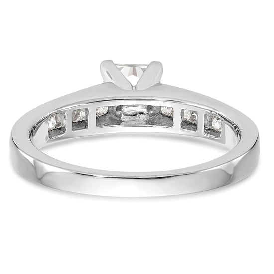 Peg Set Diamond Semi-mount Engagement Rings