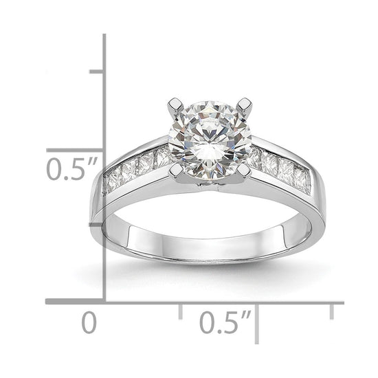 Peg Set Diamond Semi-mount Engagement Rings