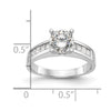 Peg Set Diamond Semi-mount Engagement Rings