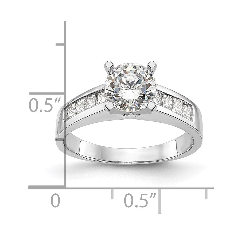 Peg Set Diamond Semi-mount Engagement Rings