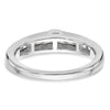 14k White Gold 3/4 carat Channel-set Princess Diamond Complete Wedding Band