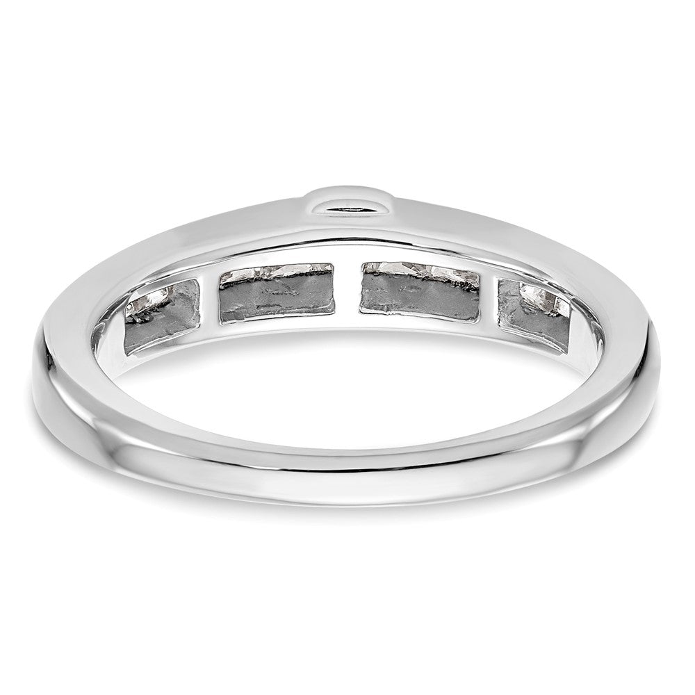 14k White Gold 3/4 carat Channel-set Princess Diamond Complete Wedding Band