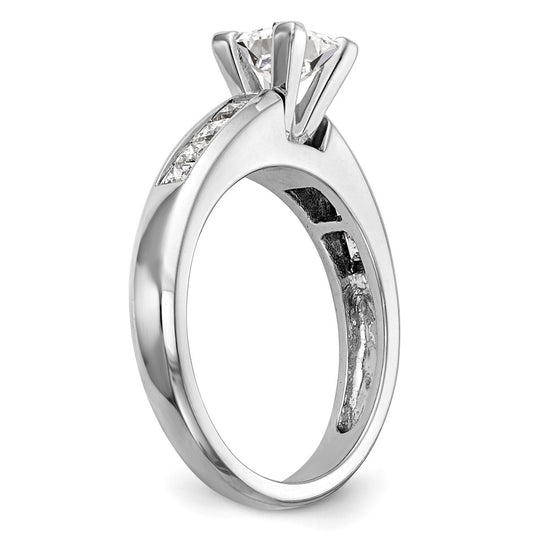 Peg Set Diamond Semi-mount Engagement Rings