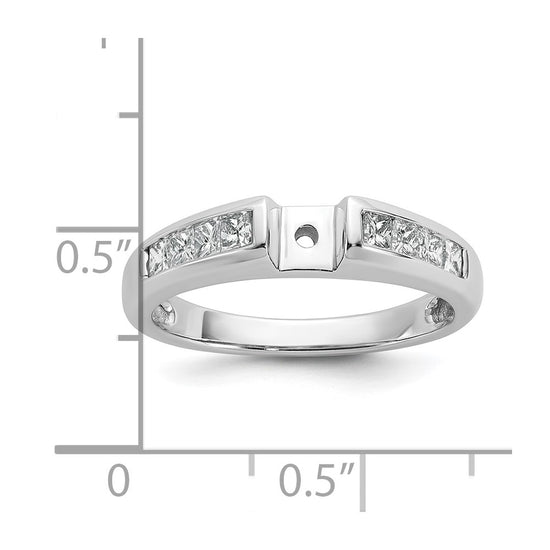Peg Set Diamond Semi-mount Engagement Rings