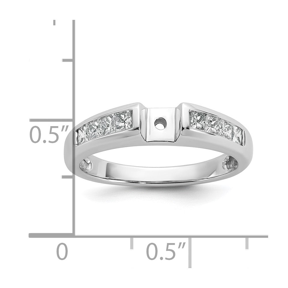 Peg Set Diamond Semi-mount Engagement Rings
