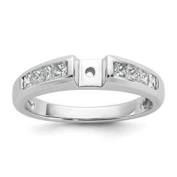 Peg Set Diamond Semi-mount Engagement Rings