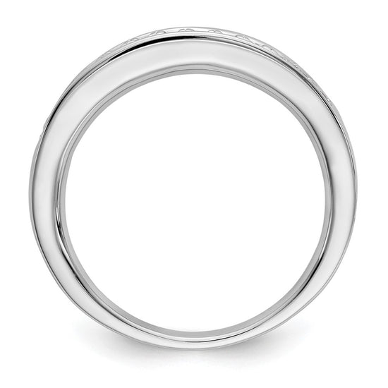 14k White Gold 1/2 carat Channel-set Princess Diamond Complete Wedding Band