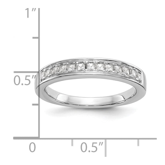 14k White Gold 1/2 carat Channel-set Princess Diamond Complete Wedding Band