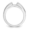 14K White Gold Peg Set 1 carat Channel-set Princess Diamond Semi-mount Engagement Ring