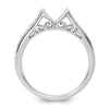 Peg Set Diamond Semi-mount Engagement Rings