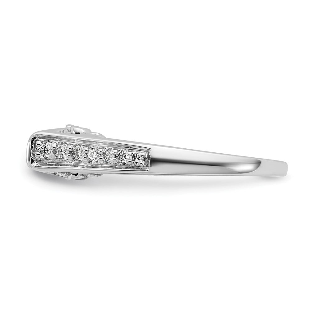 14k White Gold 1/5 carat Lab Grown Diamond VS/SI+ G+ Semi-Mount Pet Set Engagement Ring