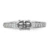 Peg Set Diamond Semi-mount Engagement Rings