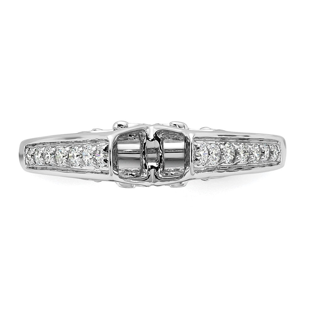 Peg Set Diamond Semi-mount Engagement Rings