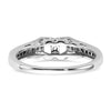 14k White Gold 1/5 carat Lab Grown Diamond VS/SI+ G+ Semi-Mount Pet Set Engagement Ring