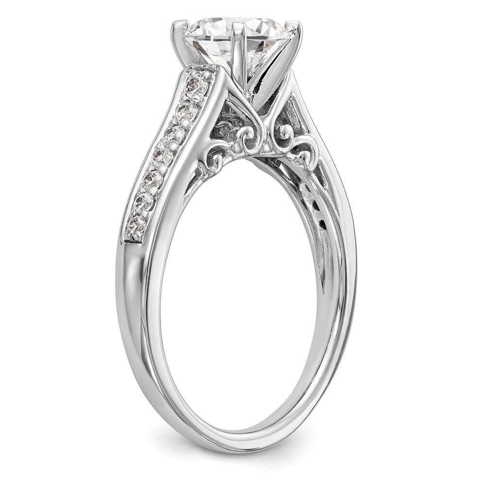 Peg Set Diamond Semi-mount Engagement Rings