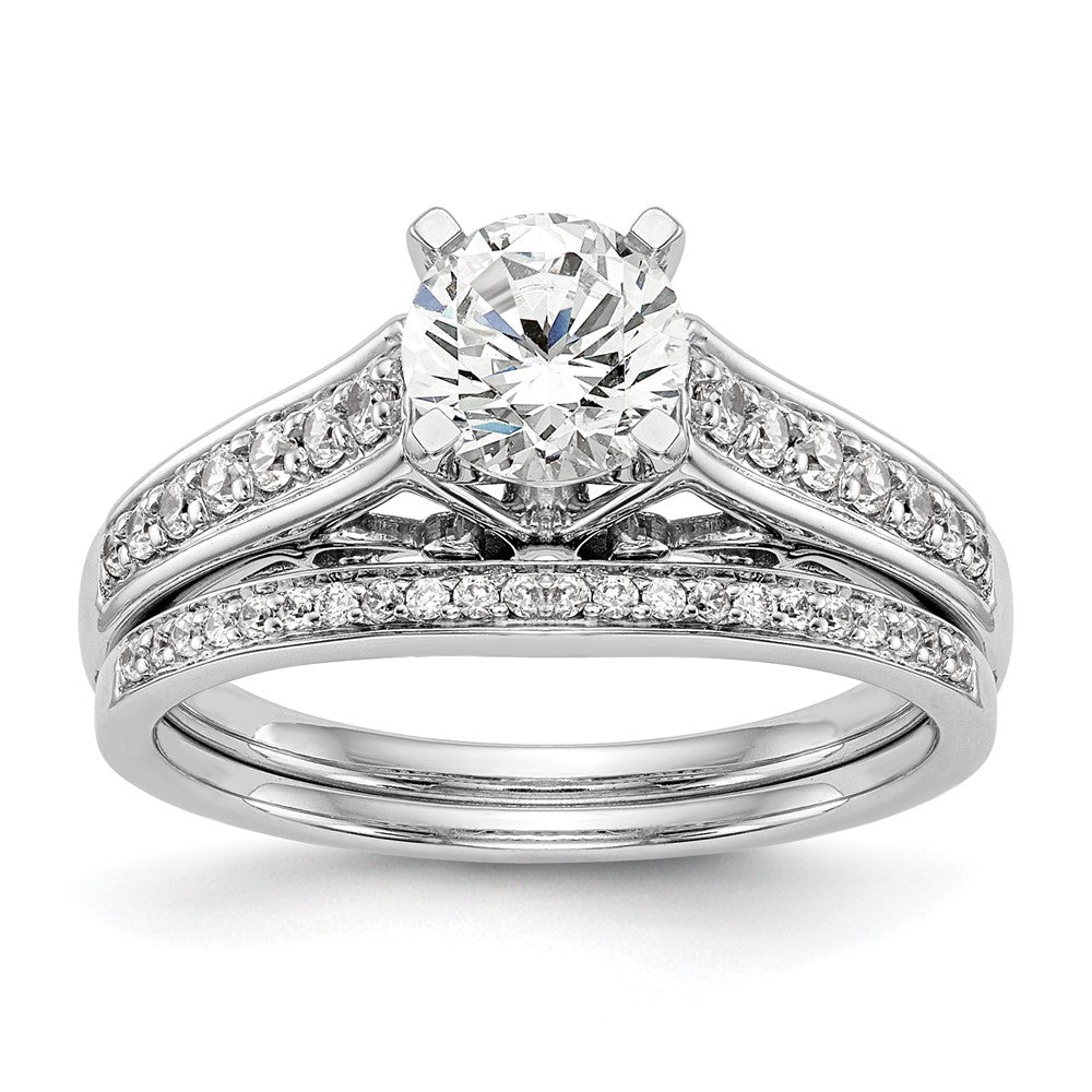 Peg Set Diamond Semi-mount Engagement Rings